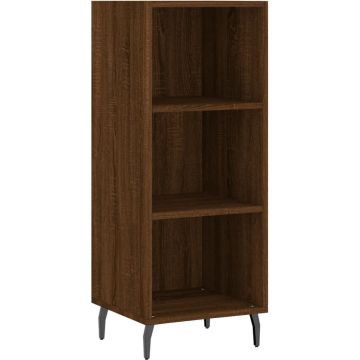 vidaXL Dressoir 34,5x32,5x90 cm bewerkt hout bruineikenkleurig