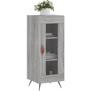 vidaXL Dressoir 34,5x34x90 cm bewerkt hout grijs sonoma eikenkleurig