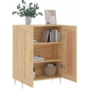 vidaXL Dressoir 69,5x34x90 cm bewerkt hout sonoma eikenkleurig