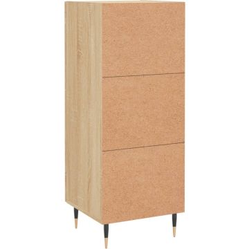 vidaXL Dressoir 34,5x34x90 cm bewerkt hout sonoma eiken