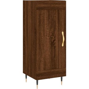 vidaXL Dressoir 34,5x34x90 cm bewerkt hout bruineikenkleurig