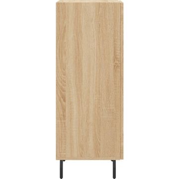 vidaXL Dressoir 34,5x34x90 cm bewerkt hout sonoma eiken