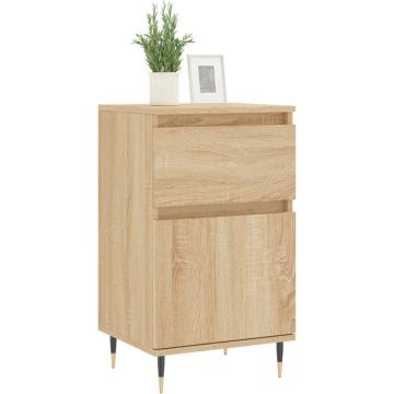 vidaXL Dressoirs 2 st 40x35x70 cm bewerkt hout sonoma eikenkleurig