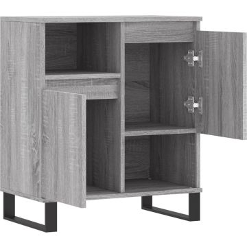 vidaXL Dressoir 60x30x75 cm bewerkt hout grijs sonoma eikenkleurig