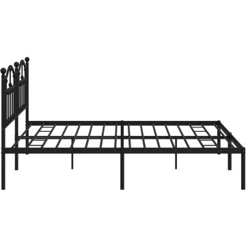 vidaXL-Bedframe-met-hoofdbord-metaal-zwart-193x203-cm