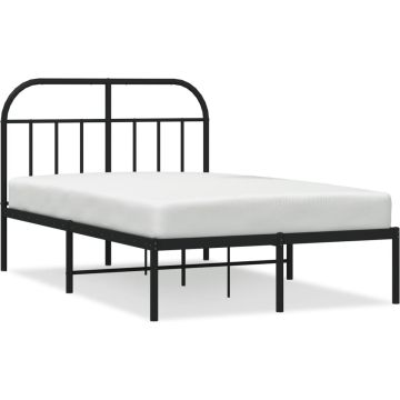 vidaXL-Bedframe-met-hoofdbord-metaal-zwart-120x200-cm