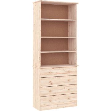 vidaXL-Boekenkast-met-lades-ALTA-77x35x186,5-cm-massief-grenenhout