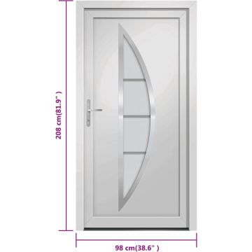 vidaXL Voordeur 98x208 cm PVC wit