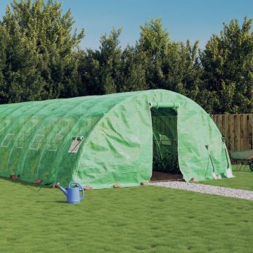 vidaXL Tuinkas met stalen frame 40 m² 8x5x2,3 m groen