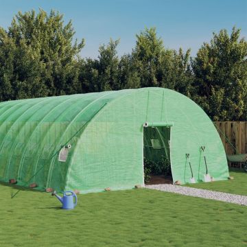 vidaXL Tuinkas met stalen frame 60 m² 10x6x2,85 m groen