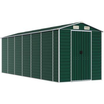 vidaXL-Tuinschuur-191x555x198-cm-gegalvaniseerd-staal-groen