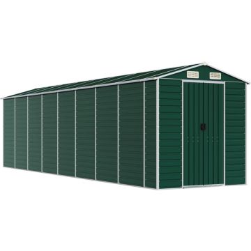 vidaXL-Tuinschuur-191x725x198-cm-gegalvaniseerd-staal-groen