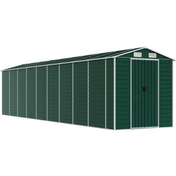 vidaXL-Tuinschuur-191x810x198-cm-gegalvaniseerd-staal-groen