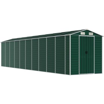 vidaXL-Tuinschuur-191x895x198-cm-gegalvaniseerd-staal-groen