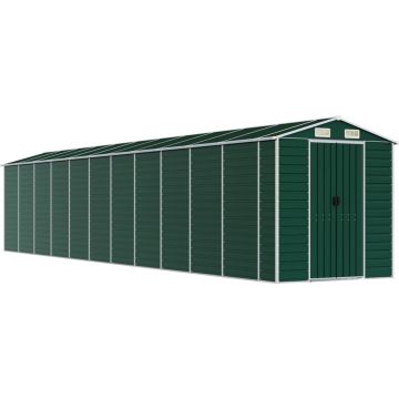 vidaXL-Tuinschuur-191x980x198-cm-gegalvaniseerd-staal-groen