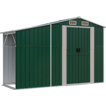 vidaXL-Tuinschuur-277x93x179-cm-gegalvaniseerd-staal-groen