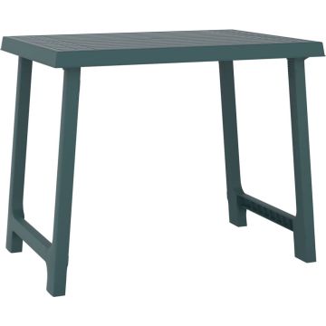 Campingtafel hout-look 79x56x64 cm PP groen