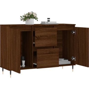 vidaXL Dressoir 104x35x70 cm bewerkt hout bruineikenkleurig