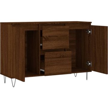 vidaXL Dressoir 104x35x70 cm bewerkt hout bruineikenkleurig