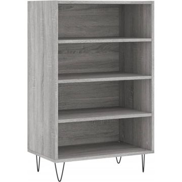 vidaXL Hoge kast 57x35x90 cm bewerkt hout grijs sonoma eikenkleurig