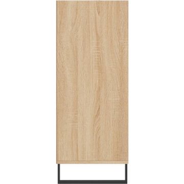 vidaXL Hoge kast 57x35x90 cm bewerkt hout sonoma eikenkleurig