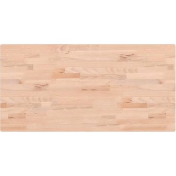 vidaXL-Tafelblad-rechthoekig-100x50x2,5-cm-massief-beukenhout