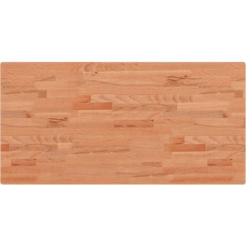 vidaXL-Tafelblad-rechthoekig-100x50x2,5-cm-massief-beukenhout