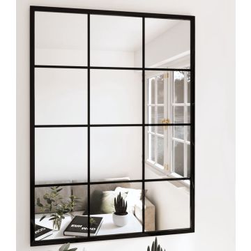 vidaXL-Wandspiegels-2-st-80x60-cm-metaal-zwart