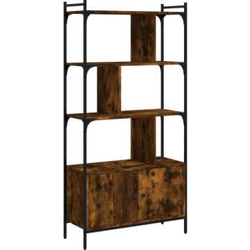 vidaXL-Boekenkast-met-deuren-76,5x30x154,5-cm-hout-gerookt-eikenkleur