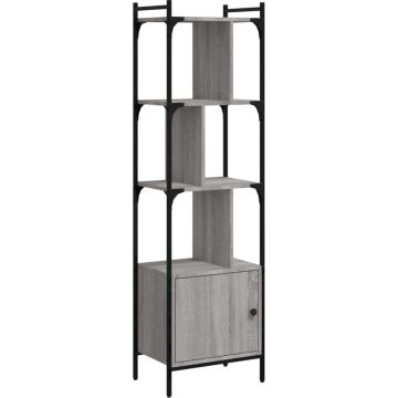 vidaXL-Boekenkast-met-deur-44,5x30x154,5-cm-hout-grijs-sonoma-eiken