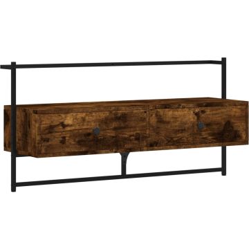 vidaXL-Tv-meubel-wandgemonteerd-100,5x30x51-cm-hout-gerookt-eikenkleur