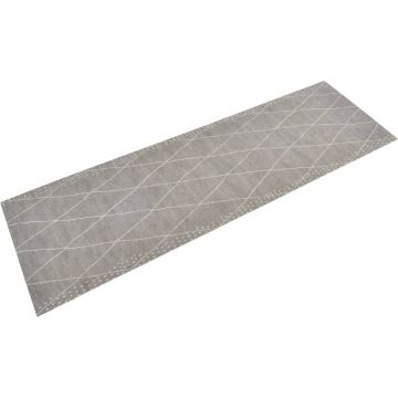 vidaXL Keukenmat wasbaar geruit 60x180 cm fluweel