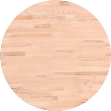 vidaXL-Tafelblad-rond-Ø50x1,5-cm-massief-beukenhout