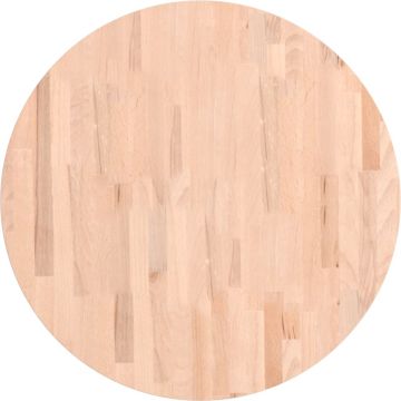 vidaXL-Tafelblad-rond-Ø70x2,5-cm-massief-beukenhout