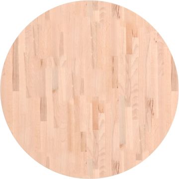 vidaXL-Tafelblad-rond-Ø90x2,5-cm-massief-beukenhout