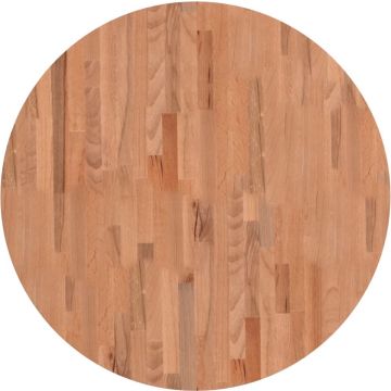 vidaXL-Tafelblad-rond-Ø80x2,5-cm-massief-beukenhout