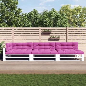 vidaXL Palletkussens 7 st stof roze