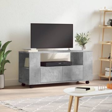 vidaXL Tv-meubel 102x34,5x43 cm bewerkt hout betongrijs