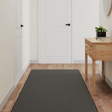 vidaXL Tapijtloper 80x200 cm sisal-look antracietkleurig