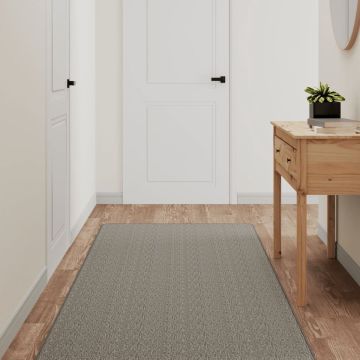 vidaXL Tapijtloper 80x150 cm sisal-look zilverkleurig