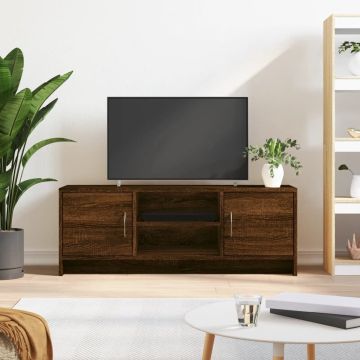 vidaXL Tv-meubel 102x30x37,5 cm bewerkt hout bruineikenkleurig