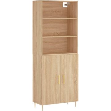 vidaXL-Hoge-kast-69,5x34x180-cm-bewerkt-hout-sonoma-eikenkleurig