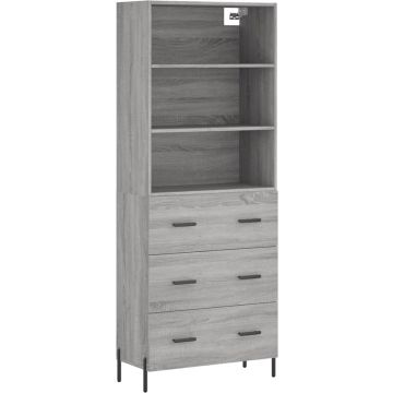 vidaXL-Hoge-kast-69,5x34x180-cm-bewerkt-hout-grijs-sonoma-eikenkleurig