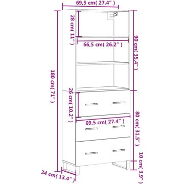 vidaXL-Hoge-kast-69,5x34x180-cm-bewerkt-hout-wit