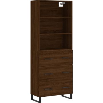 vidaXL-Hoge-kast-69,5x34x180-cm-bewerkt-hout-bruin-eikenkleur