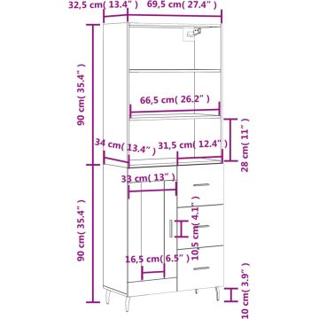 vidaXL-Hoge-kast-69,5x34x180-cm-bewerkt-hout-wit