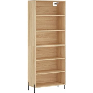 vidaXL-Hoge-kast-69,5x32,5x180-cm-bewerkt-hout-sonoma-eikenkleurig