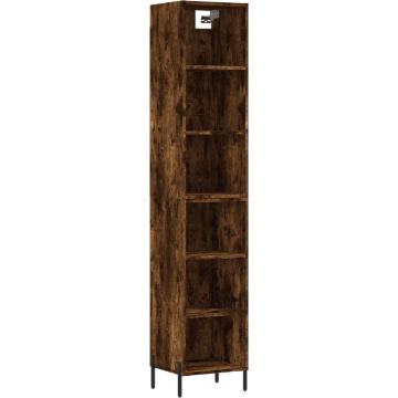 vidaXL-Hoge-kast-34,5x32,5x180-cm-bewerkt-hout-gerookt-eiken