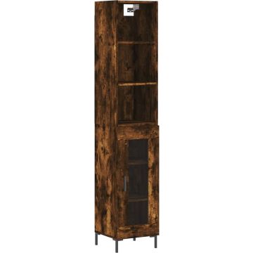 vidaXL-Hoge-kast-34,5x34x180-cm-bewerkt-hout-gerookt-eikenkleurig