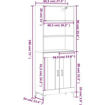 vidaXL-Hoge-kast-69,5x34x180-cm-bewerkt-hout-wit